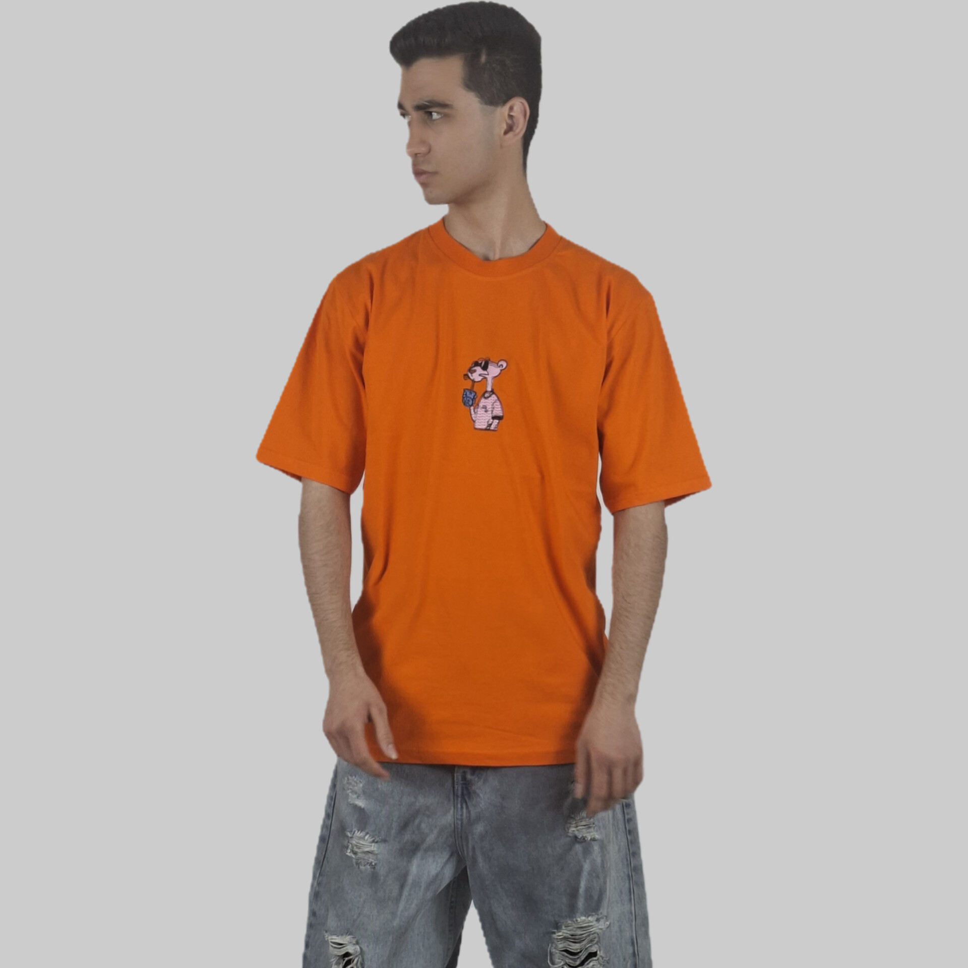 تیشرت لانگ مدل پلنگ صورتی